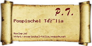 Pospischel Tália névjegykártya